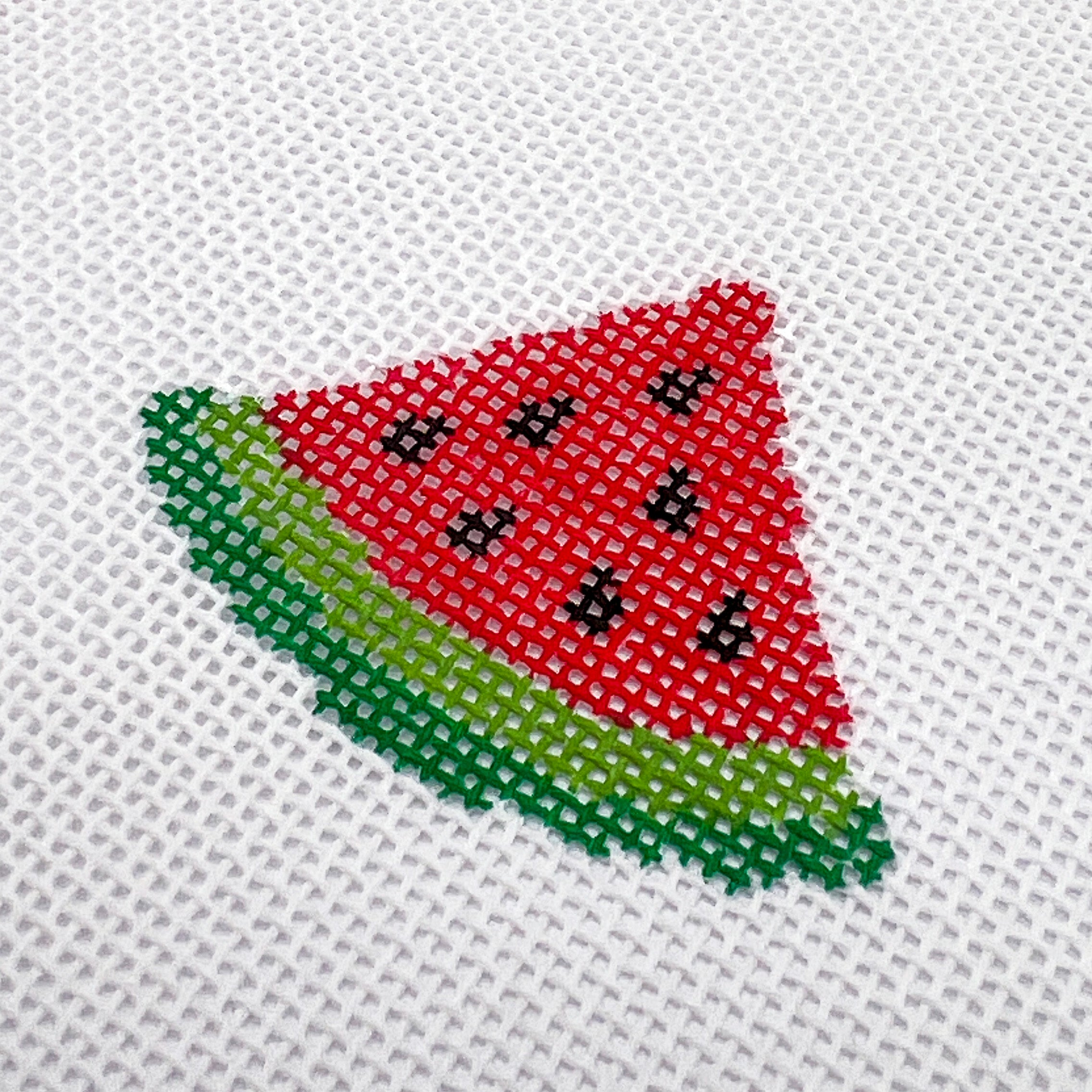 Watermelon Slice Mini Needlepoint Canvas