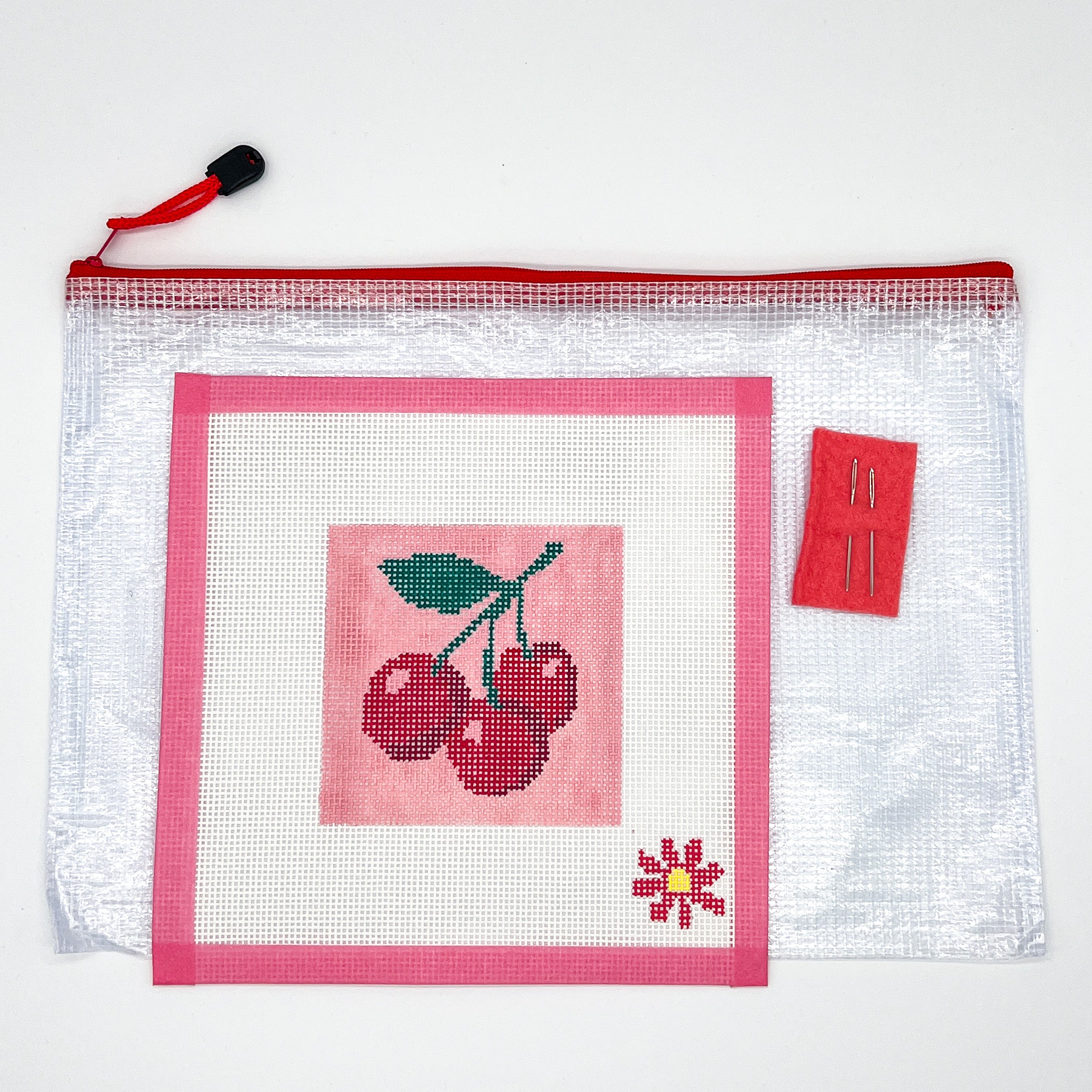Cherries Beginner Needlepoint Canvas