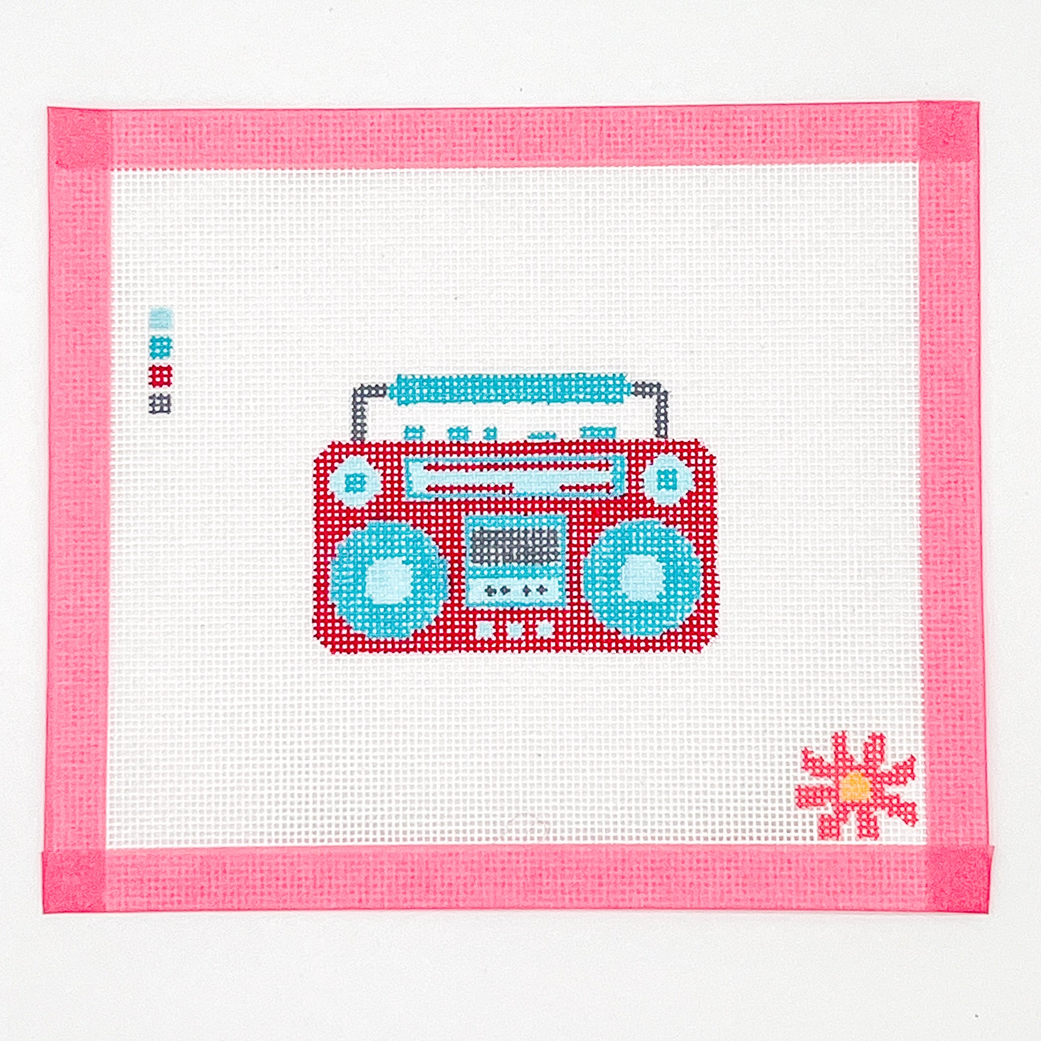 Boom Box Mini Needlepoint Canvas
