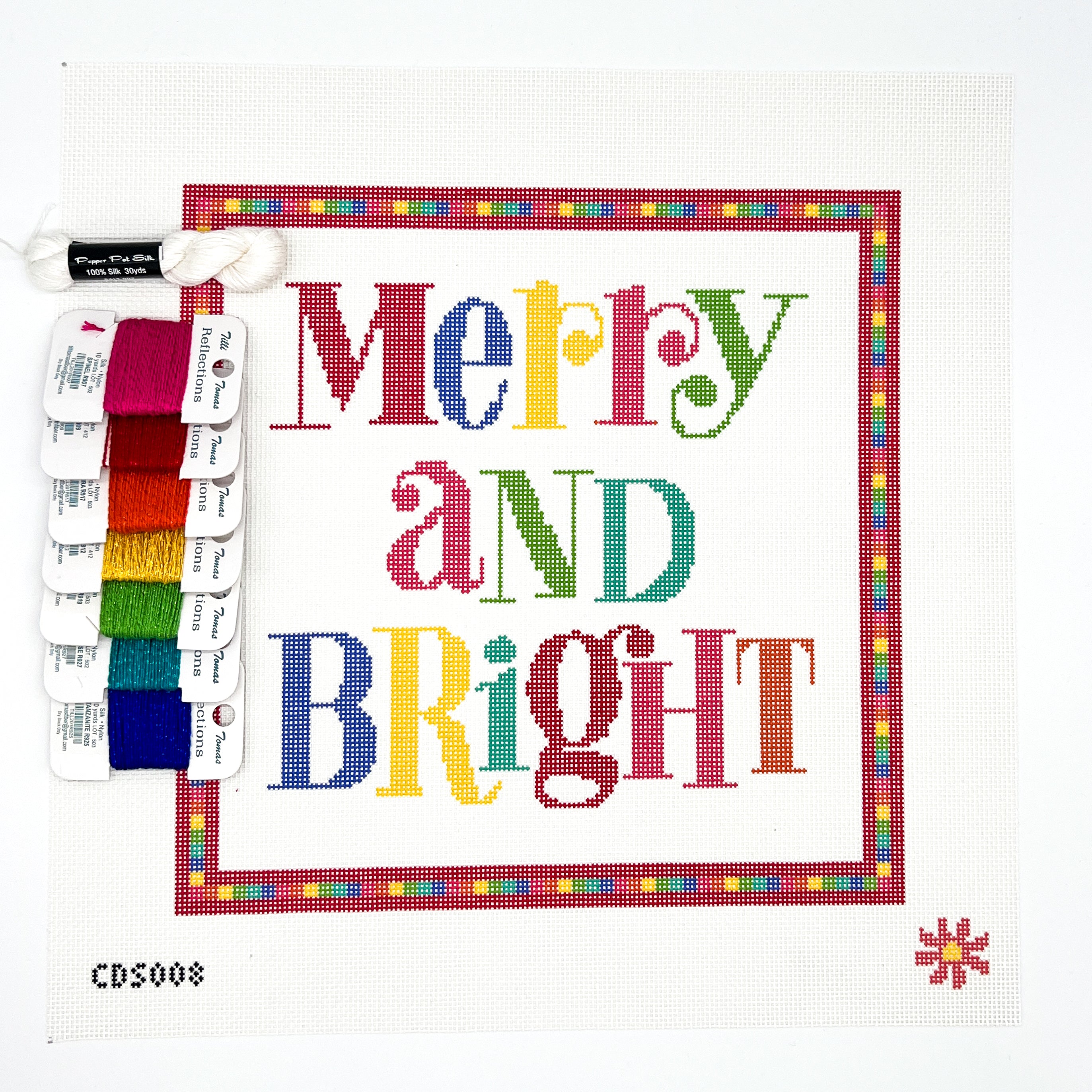 Merry and Bright Needlepoint Canvas & Kit