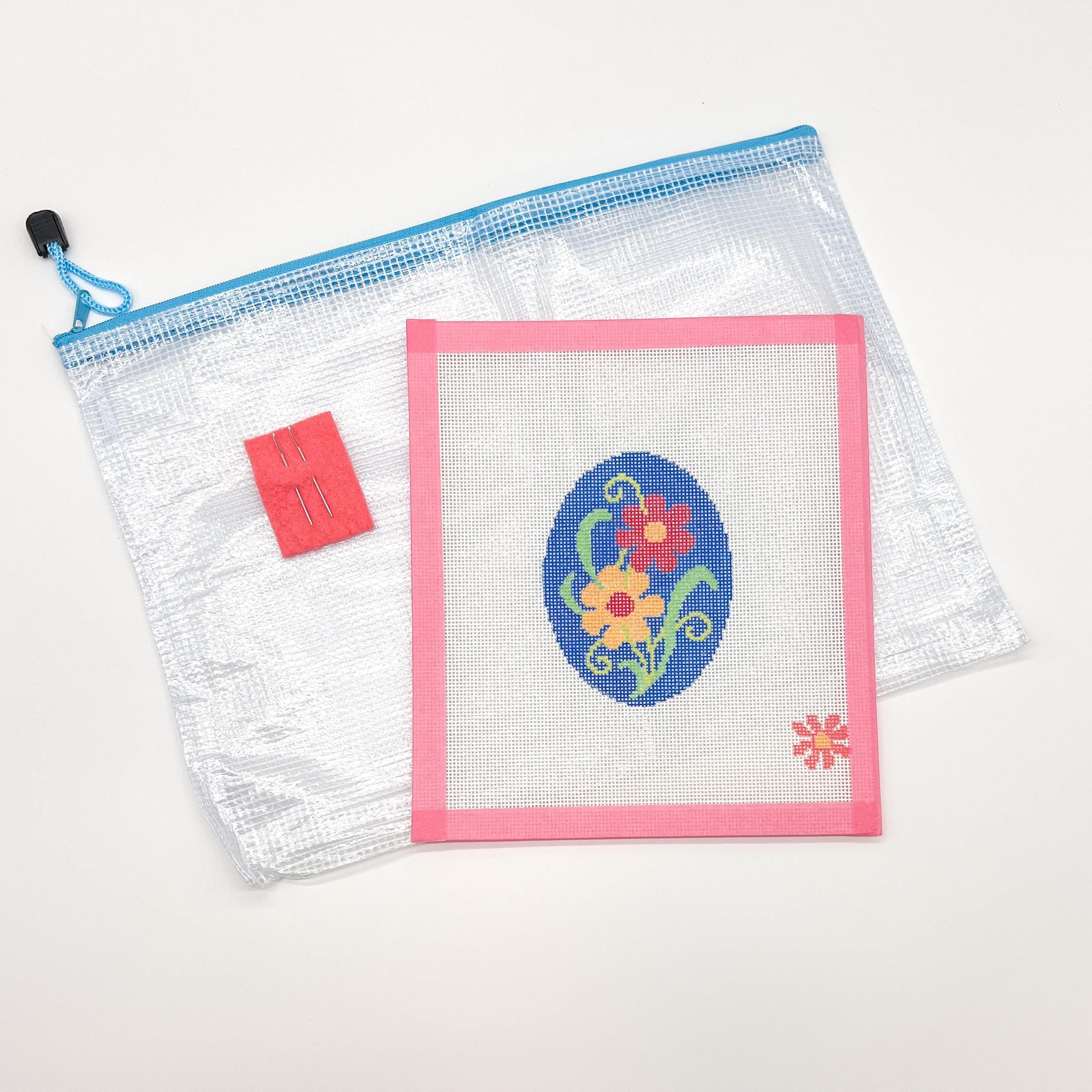 Red & Yellow Flowers Needlepoint Canvas