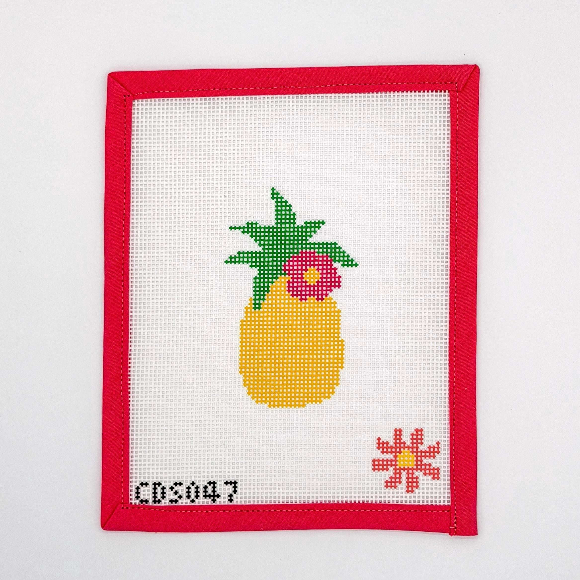 Pineapple Needlepoint Kit for Adults | Bright Tropical Stitch Project | Relaxing Craft Kit