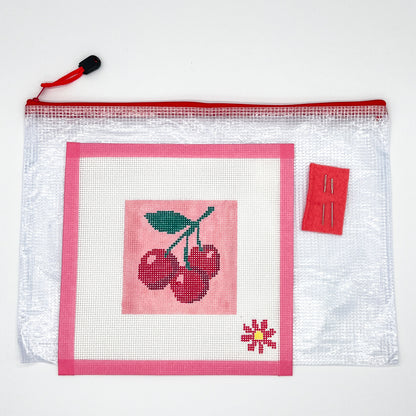 Cherries Beginner Needlepoint Canvas