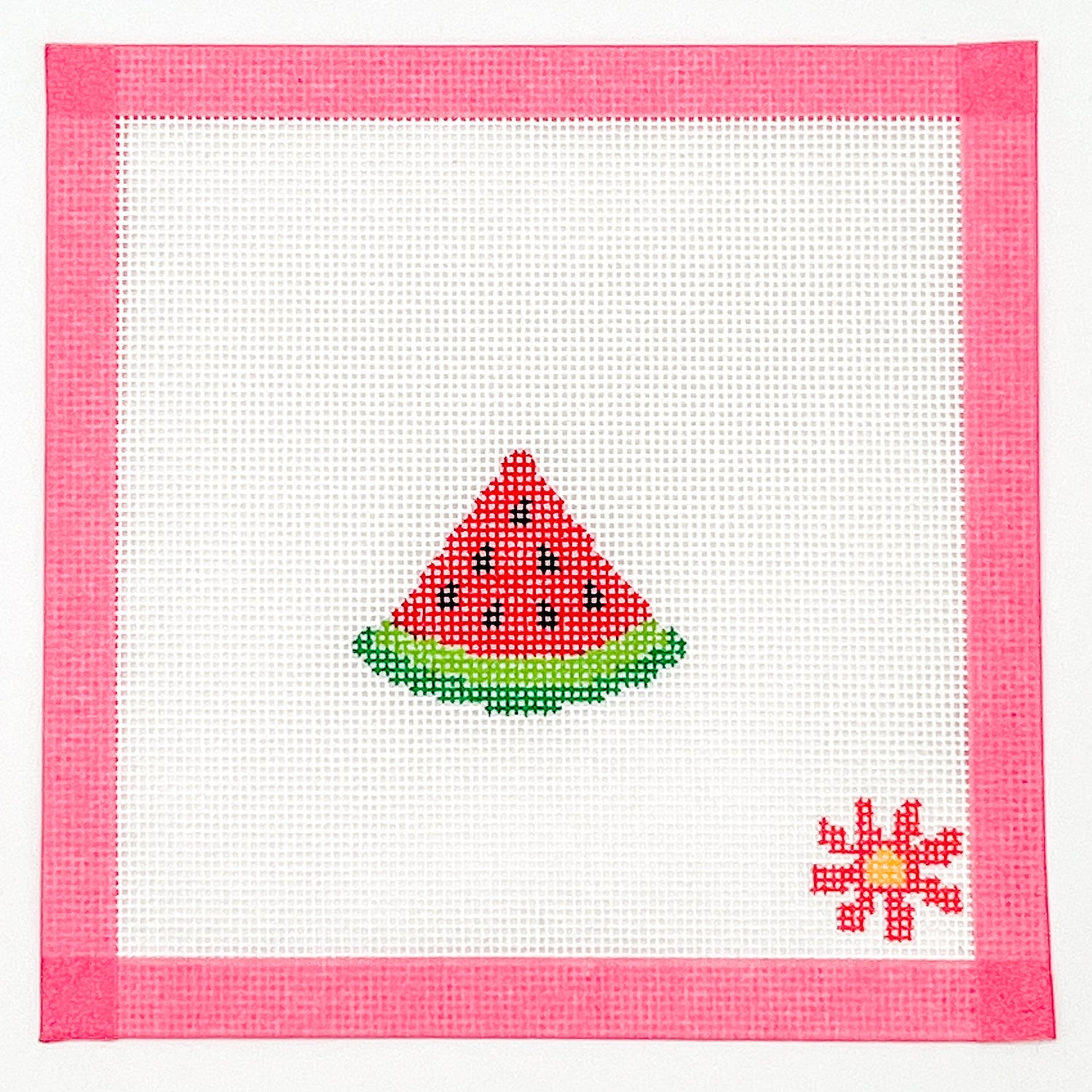 Watermelon Slice Mini Needlepoint Canvas