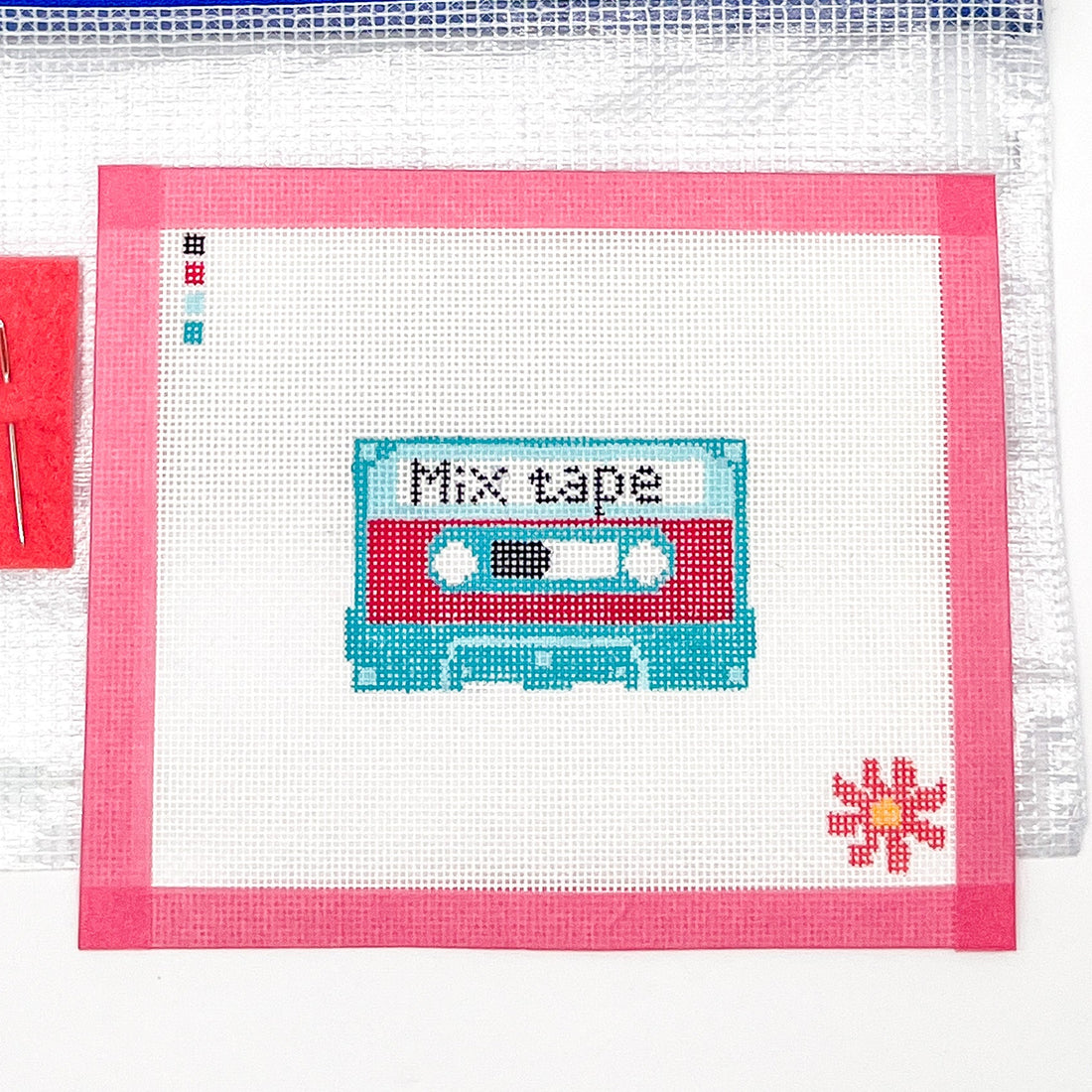 Mix Tape Mini Needlepoint Canvas