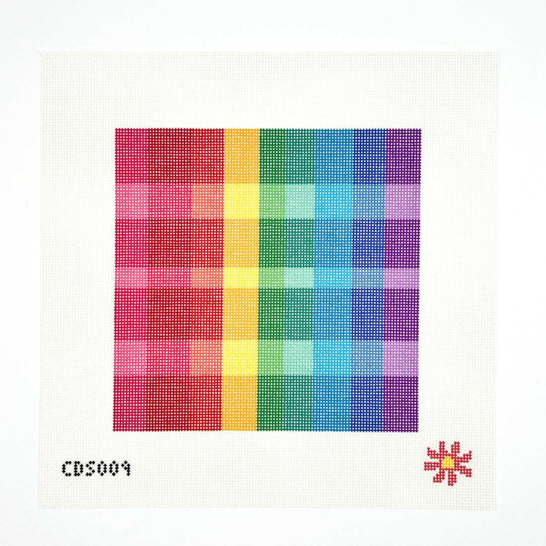 Rainbow Checks Needlepoint Canvas