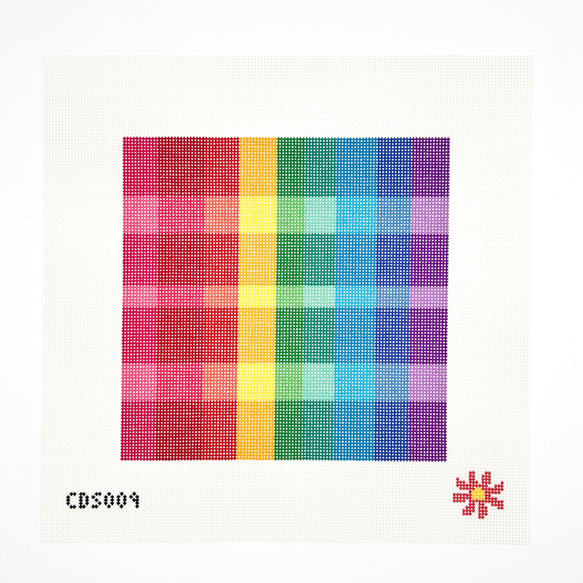 Rainbow Checks Needlepoint Canvas
