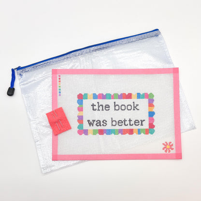 Book Was Better Needlepoint Canvas &amp; Kit
