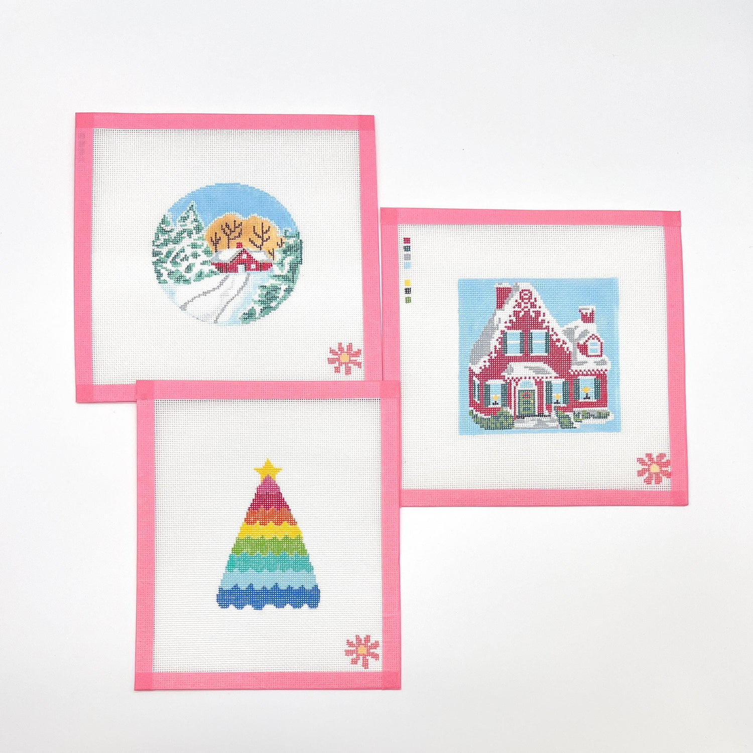 Rainbow Christmas Tree Needlepoint Canvas