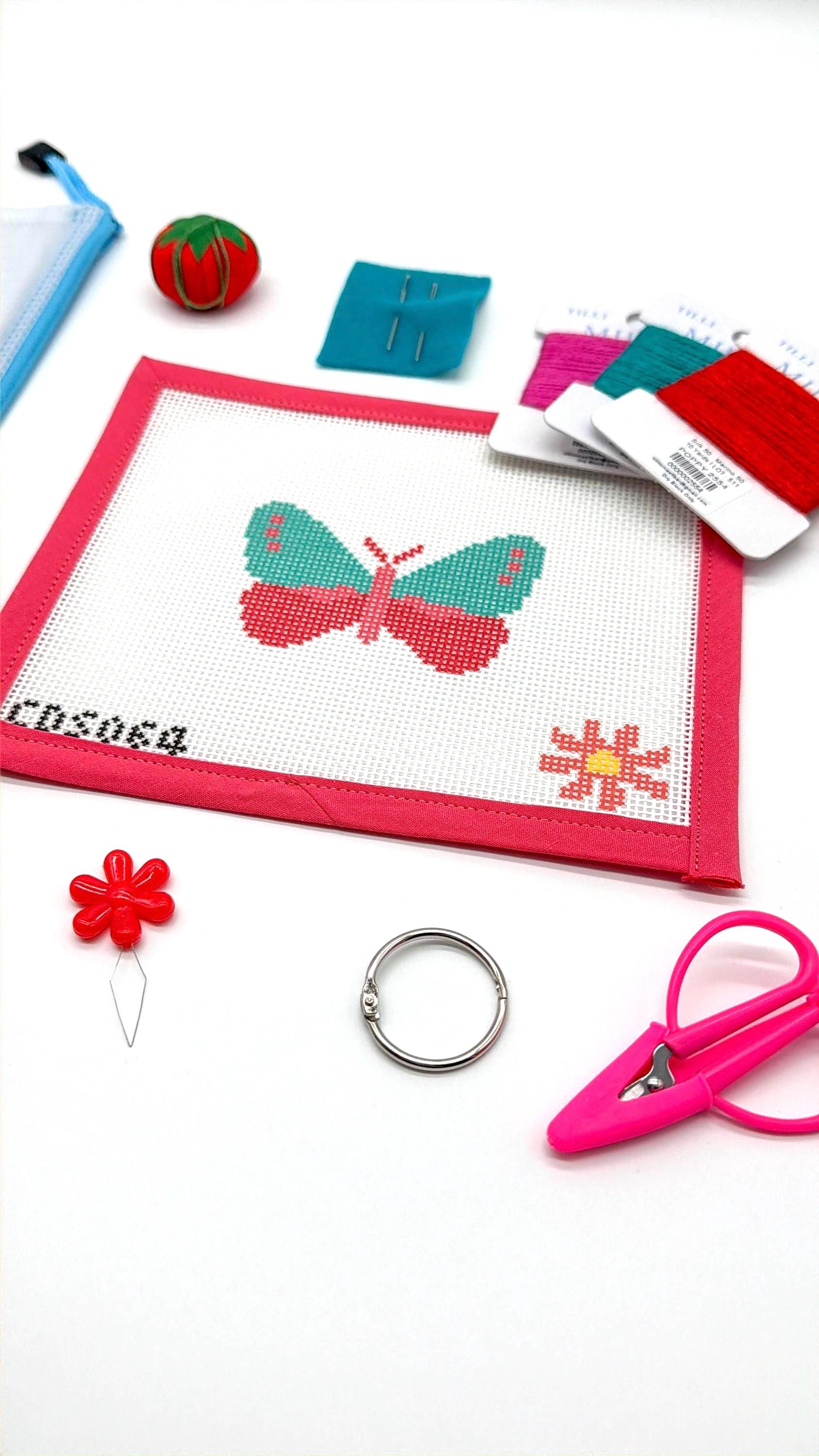Butterfly Needlepoint Kit for Adults | Relaxing Craft Project | Colorful Stitch Kit
